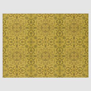Papel De Seda Patrón floral vintage de borraja dorada de William