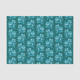 Papel De Seda Patrón floral vintage de flores jazmín florón Verd