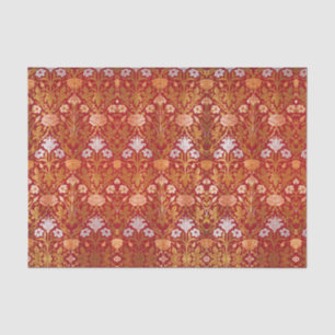 Papel De Seda Patrón floral vintage de rosa y lirio de William M