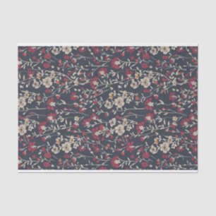 Papel De Seda Patrón floral vintage en un fondo oscuro