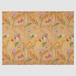 Papel De Seda Patrón floral vintage vibrante