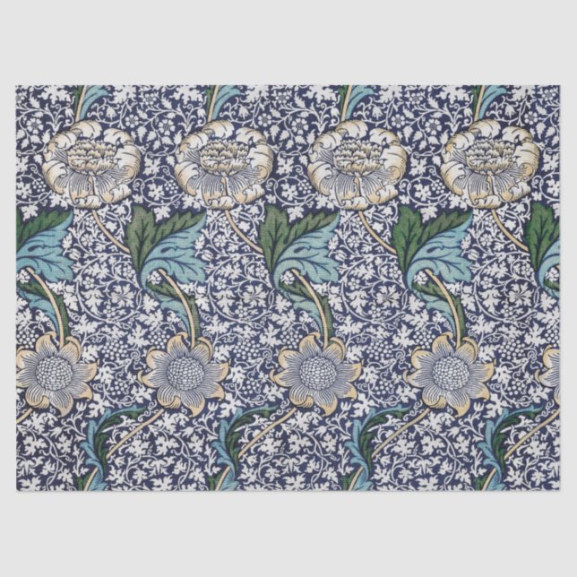 Papel De Seda Patrón floral - William Morris (Anverso)