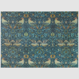 Papel De Seda Patrón floral y de pájaros de William Morris