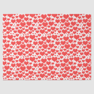 Papel De Seda Patrón flotante de corazones rojos de San Valentín