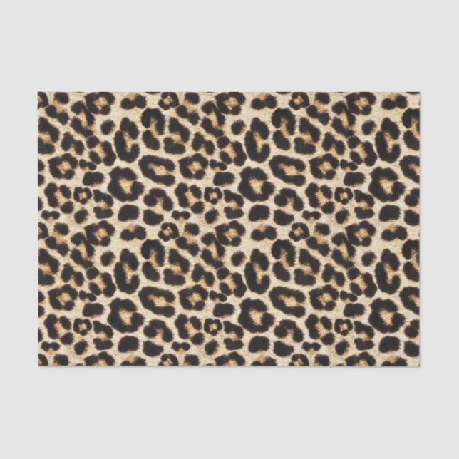 Papel De Seda Patrón Fur De Leopardo Faux (Anverso)