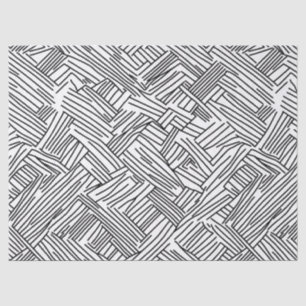Papel De Seda Patrón geométrico abstracto de líneas en blanco y