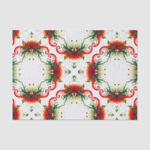 Papel De Seda Patrón geométrico bayas y cintas