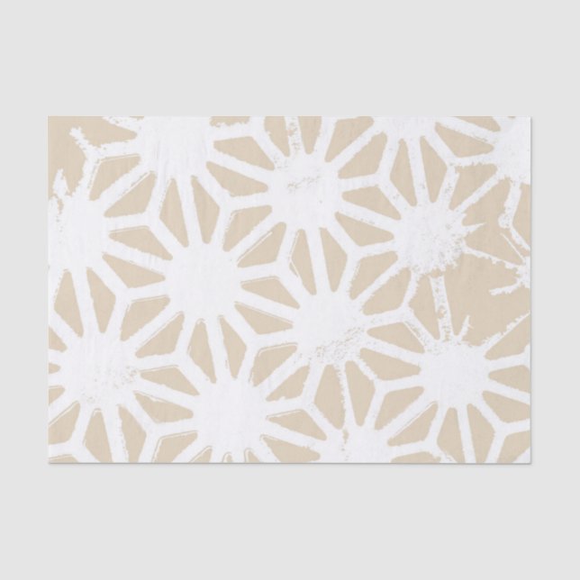 Papel De Seda Patrón geométrico beige (Anverso)