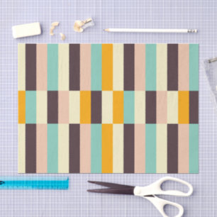 Papel De Seda Patrón geométrico colorido con rayas verticales