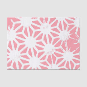 Papel De Seda Patrón geométrico coral