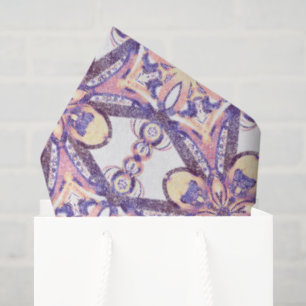 Papel De Seda Patrón geométrico cruzado - imitación de azulejos 