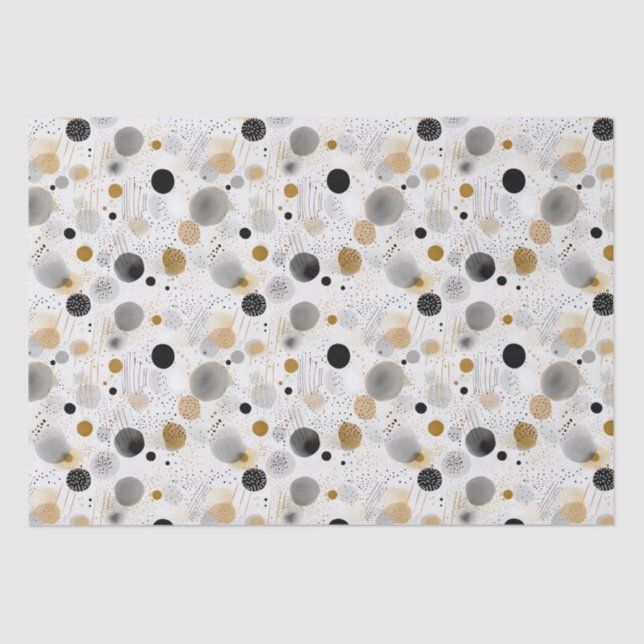 Papel De Seda Patrón geométrico de acuarela abstracta (Anverso)