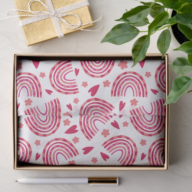 Papel De Seda Patrón geométrico de arco boho (Regalo )