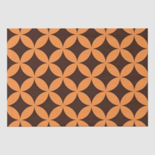 Papel De Seda Patrón geométrico de círculos modernista de mediad