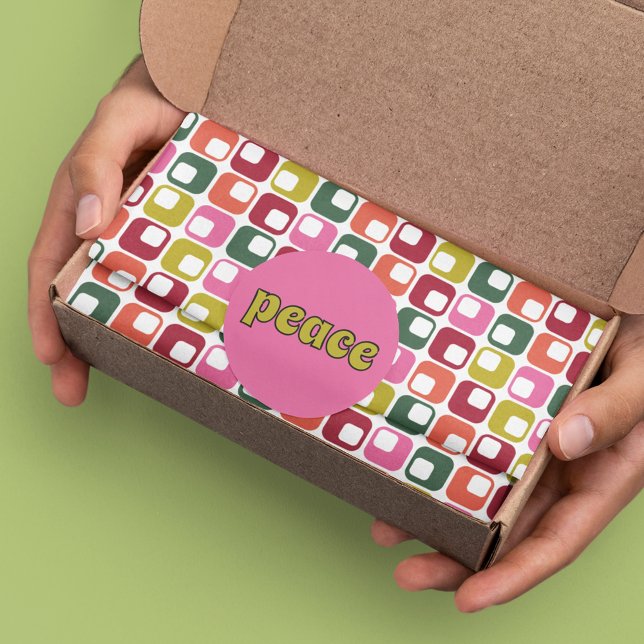 Papel De Seda Patrón geométrico de cuadrados retro luminosos (Subido por el creador)