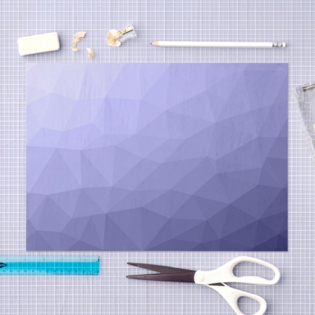 Papel De Seda Patrón geométrico de malla azul violeta púrpura (Artesanía)
