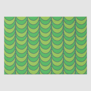 Papel De Seda Patrón geométrico de medio círculo verde geométric