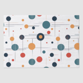 Papel De Seda Patrón geométrico de Mid Century