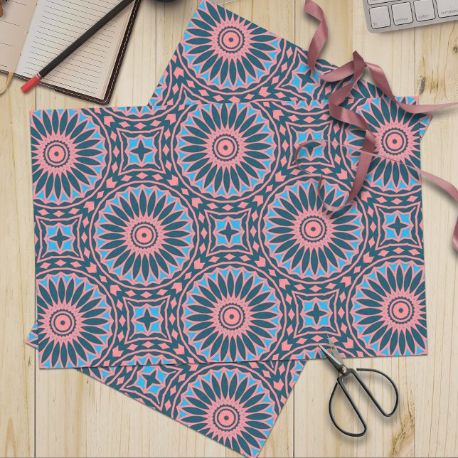 Papel De Seda Patrón geométrico de mosaico de boho elegante (Subido por el creador)