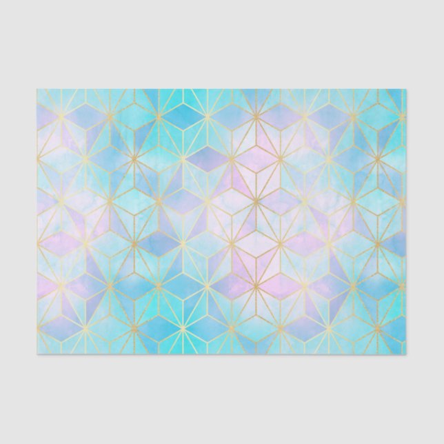 Papel De Seda Patrón geométrico de vidrio irlandés (Anverso)