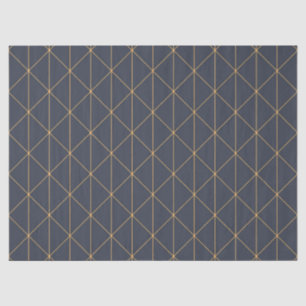 Papel de seda - Patrón geométrico dorado y lila