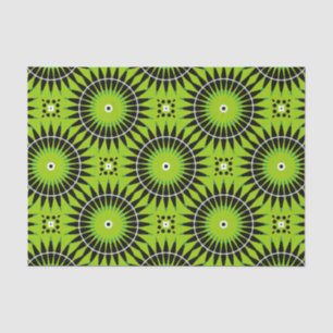 Papel De Seda Patrón Geométrico Elegante Boho Lime Green