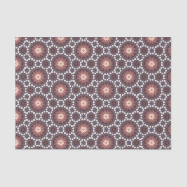 Papel De Seda Patrón geométrico elegante marrón y negro moderno (Anverso)
