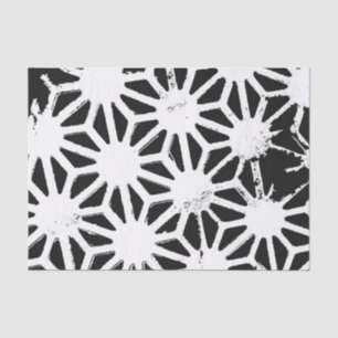 Papel De Seda Patrón geométrico en blanco y negro