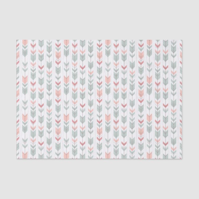 Papel De Seda Patrón geométrico en estilo retro (Anverso)