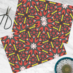 Papel De Seda Patrón geométrico étnico del arte folicular floral