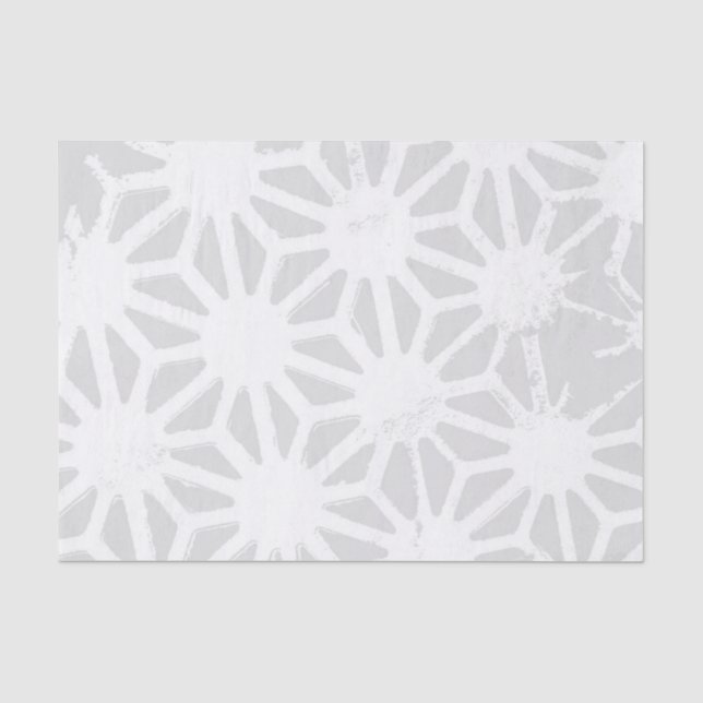 Papel De Seda Patrón geométrico gris pálido (Anverso)
