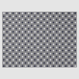 Papel De Seda Patrón geométrico gris puro Estrella blanca y negr