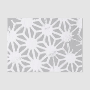 Papel De Seda Patrón geométrico gris y blanco