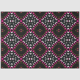 Papel De Seda Patrón geométrico Guay negro y magenta