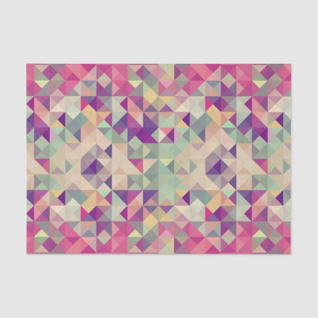 Papel De Seda Patrón geométrico Hipsters de época. (Anverso)