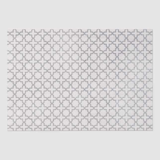 Papel De Seda Patrón geométrico islámico beige (Anverso)