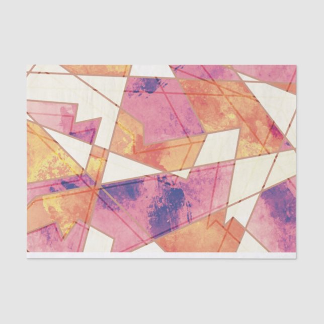 Papel De Seda Patrón geométrico lavado (Anverso)