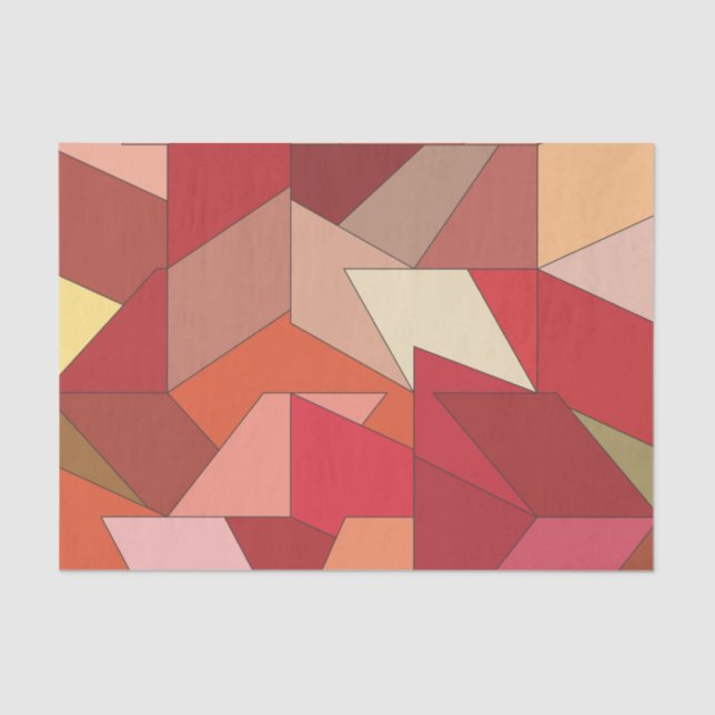 Papel De Seda Patrón geométrico moderno (Anverso)