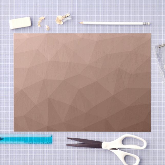 Papel De Seda Patrón geométrico moderno de malla marrón mocha (Artesanía)