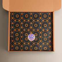 Patrón Geométrico Moderno, Negro Y Naranja