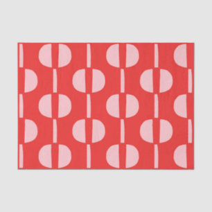 Papel De Seda Patrón Geométrico Moderno Retro Mid Century