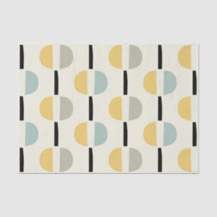 Papel De Seda Patrón Geométrico Moderno Retro Mid Century