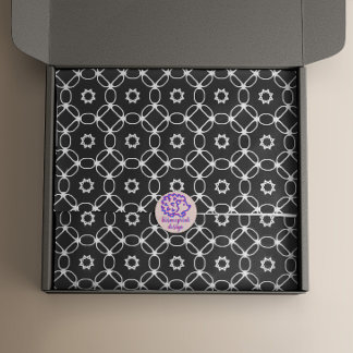 Papel De Seda Patrón Geométrico Moderno Y Elegante En Blanco Y N