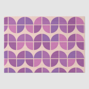 Papel De Seda Patrón geométrico púrpura moderno de mediados de s