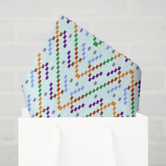 Papel De Seda Patrón geométrico sin fisuras de Chevron en zig-za (Bolsa de regalo)