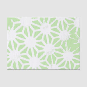 Papel De Seda Patrón geométrico verde de Apple
