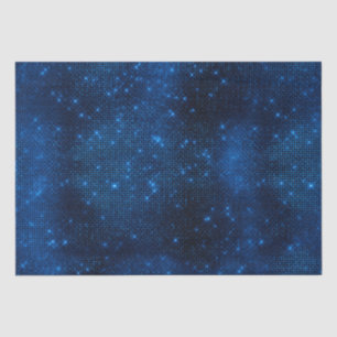 Papel De Seda Patrón Glam Brillante Destello Azul Real Elegante