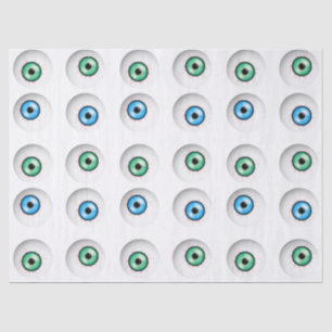 Papel De Seda Patrón Goofy Azul y Verde de Béisbol