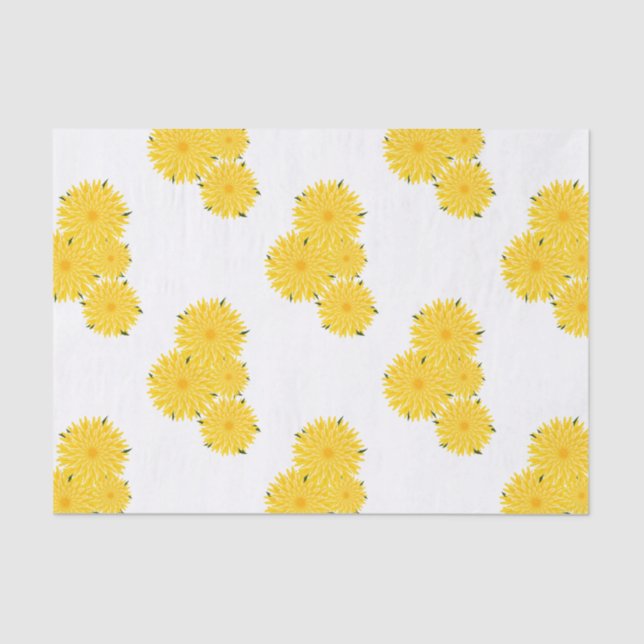 Papel De Seda Patrón gráfico del grupo de Dandelion (Anverso)