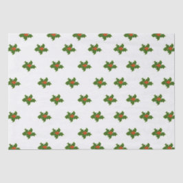 Papel De Seda Patrón Holly de navidades